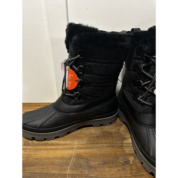 Ozark Trail Women’s Black Lace Up Snow Boots Memory Foam Skid Resistant Size 7 - Picture 4 of 5